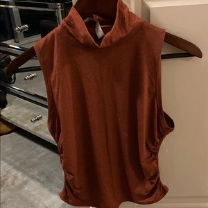 Lululemon Orange turtleneck tank top